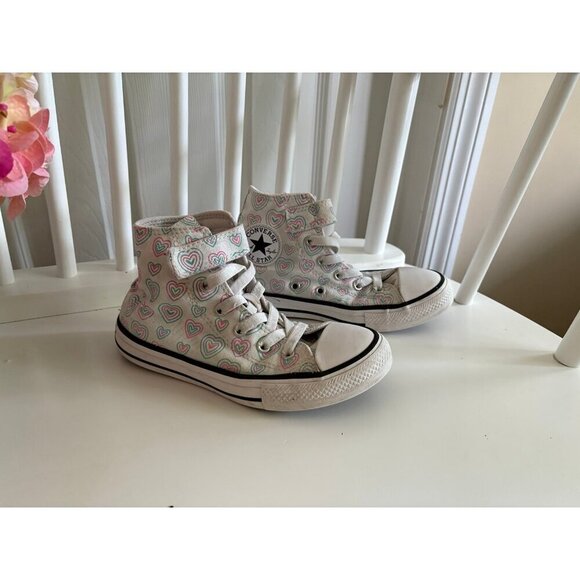 Converse Other - Converse High Tops Hearts Hook & Loop Strap